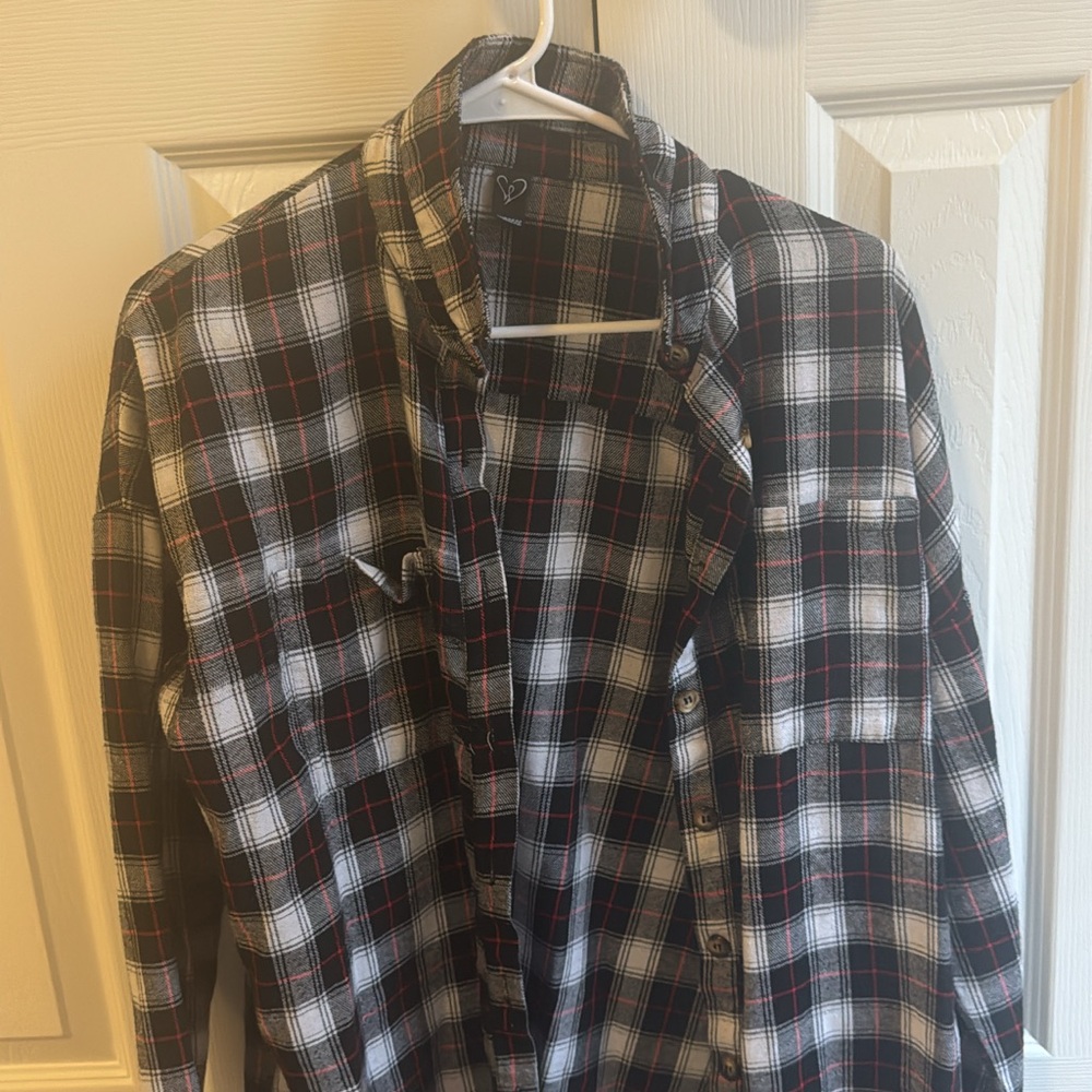 Windsor Black and White Plaid Casual Shirt
